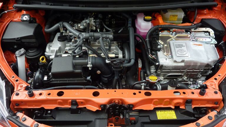 Car with the hood open and the engine in clear view.